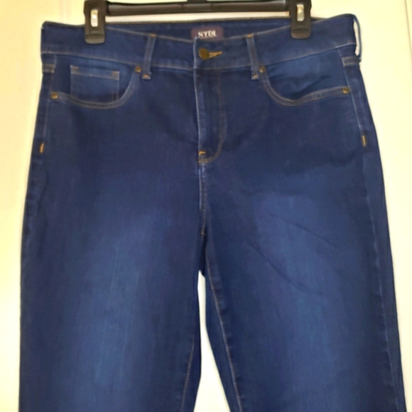 NYDJ Marilyn Straight Leg Blue Jeans 10 - Picture 5 of 10